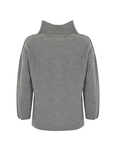 Maglia Fanfara boxy in lana grigio MAX MARA LEISURE | 2426366178600007